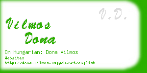 vilmos dona business card